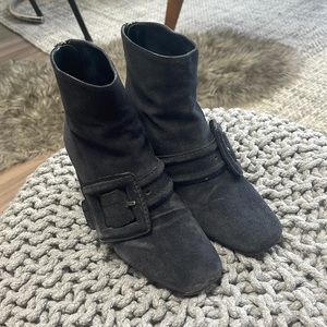 Miu Miu Navy Suede Boots Size 6/36